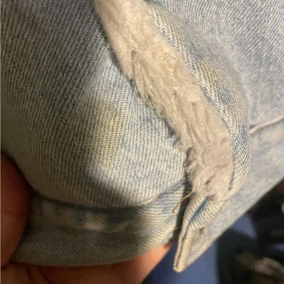 LEVI'S Vintage 1970's RAD Naturally Faded Denim Sherpa-Lined Jacket Size M - Picture 4 of 11